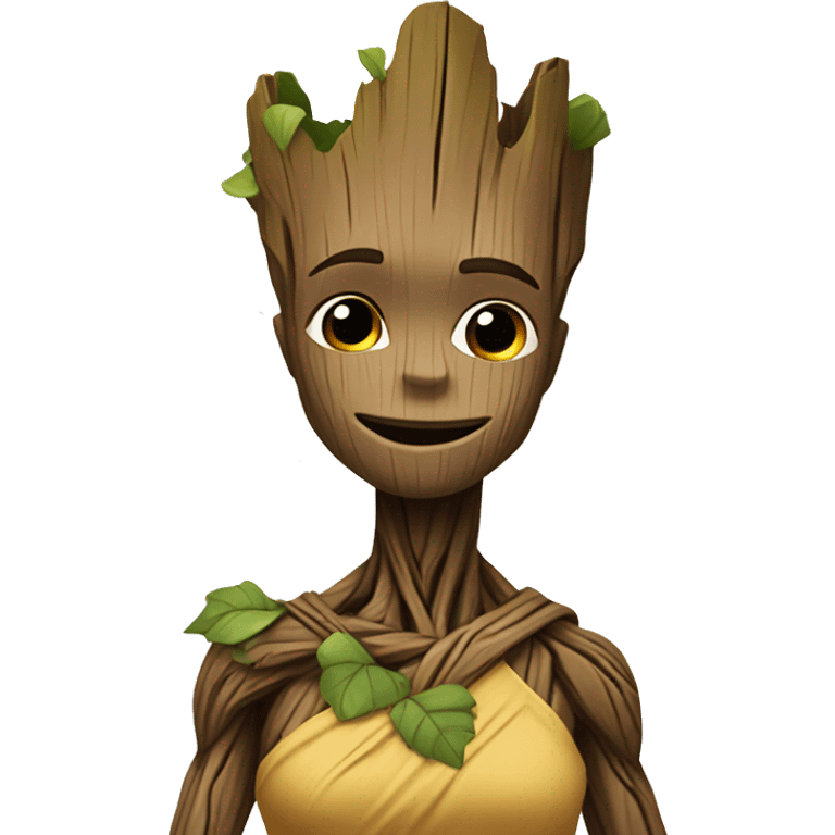 Groot in dress emoji