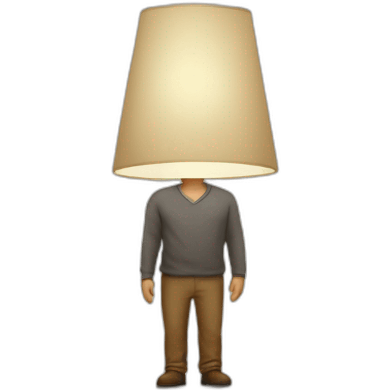 man with lampshade on head emoji