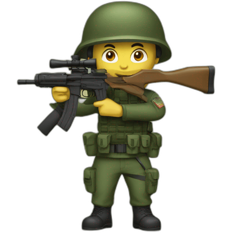 army holding sniper rifle emoji