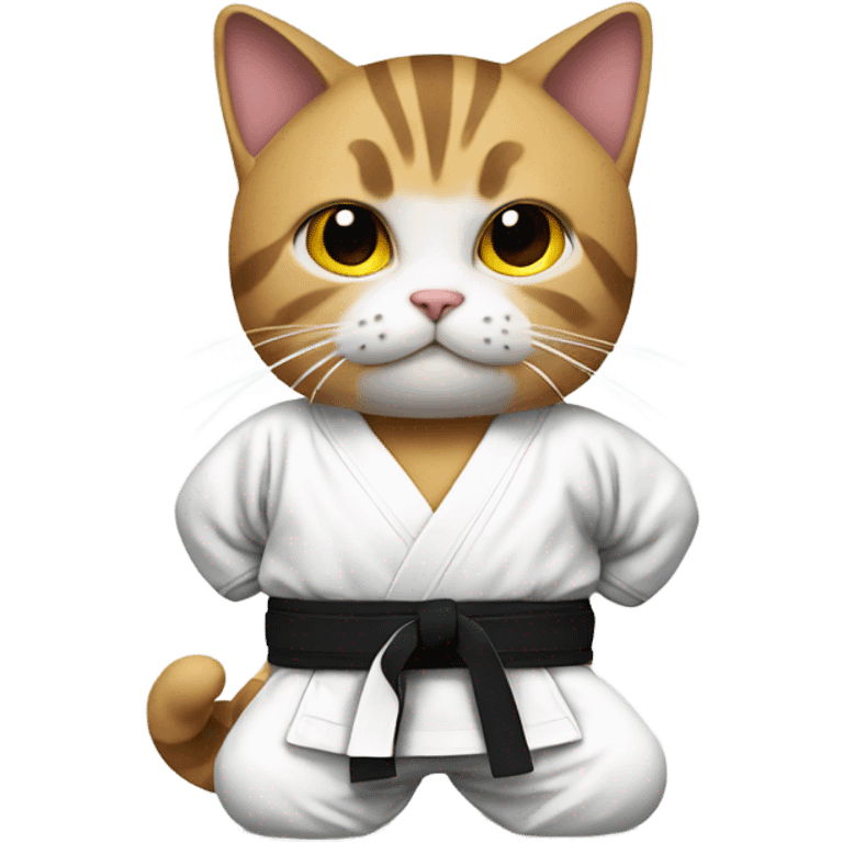 Cat in Karate suit emoji