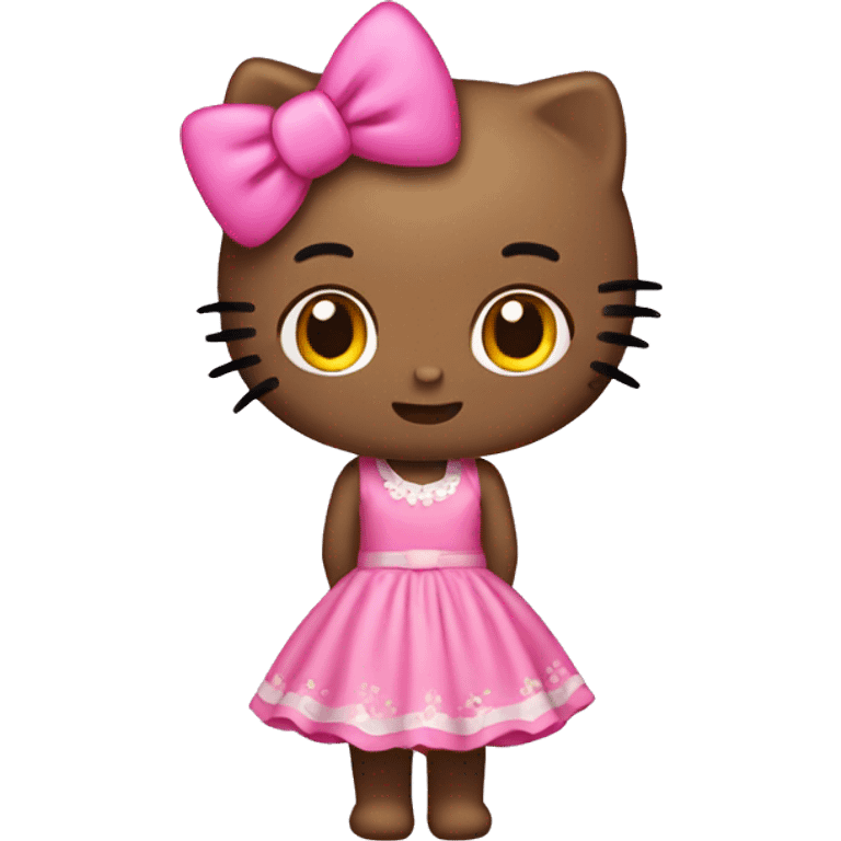 Hello kitty with a pink dress emoji