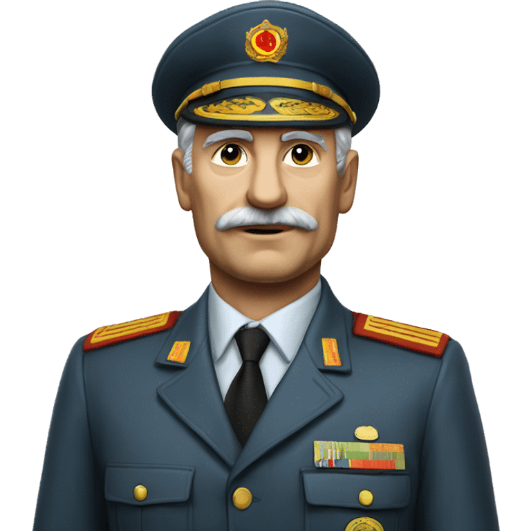 soviet engineer diplomat full scale photoealistic serious emoji