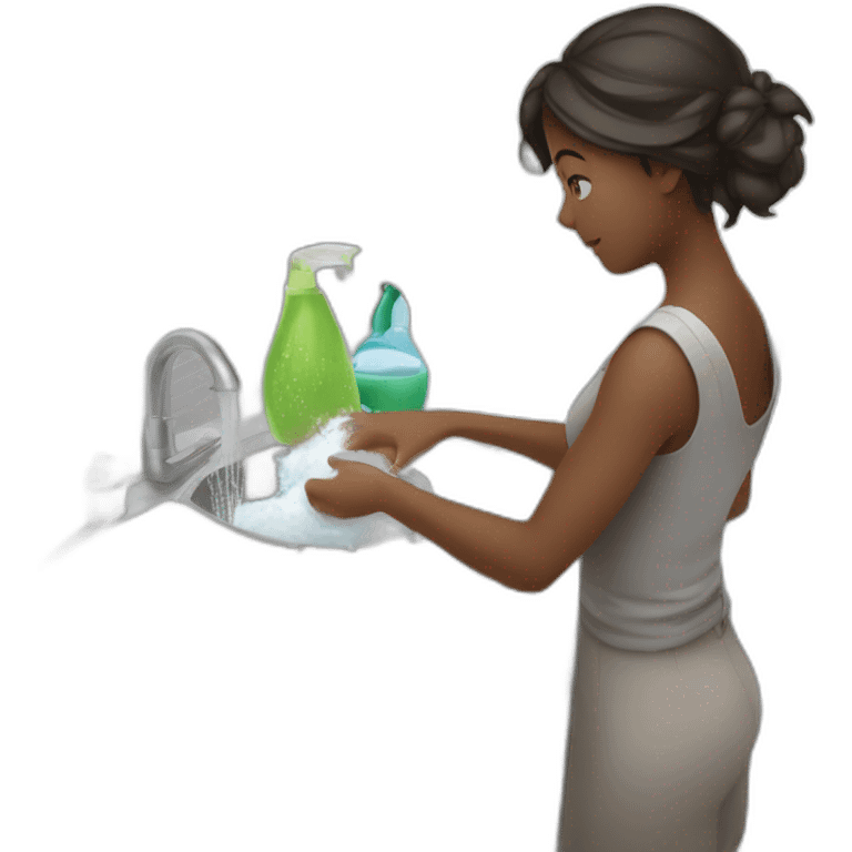 Women washing dishes emoji