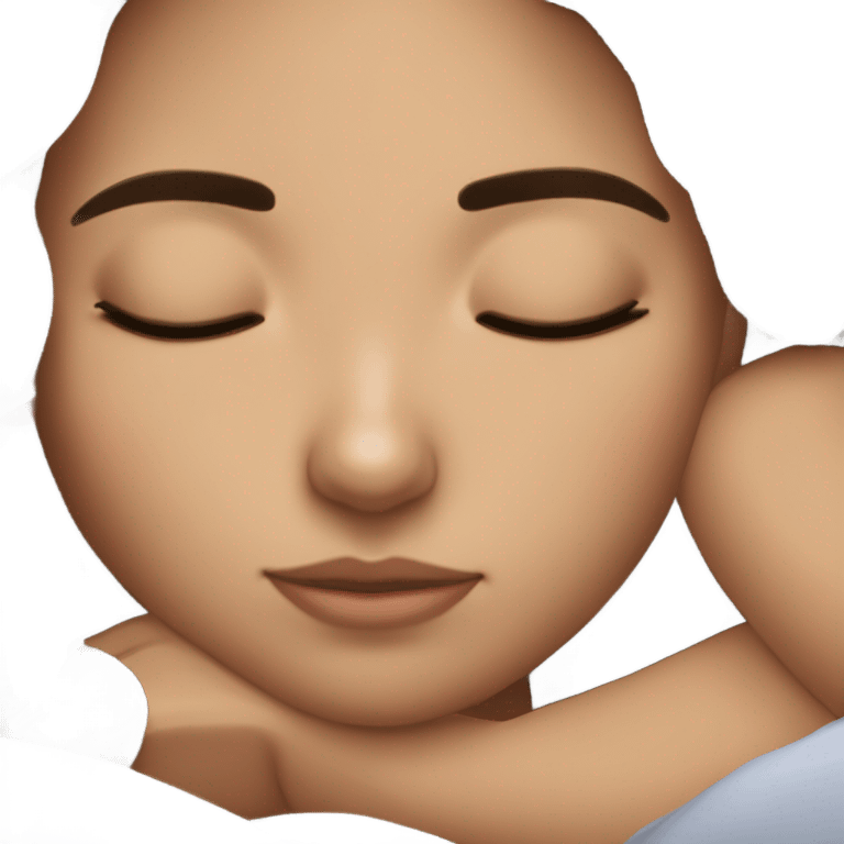 Brunette girl sleeping emoji