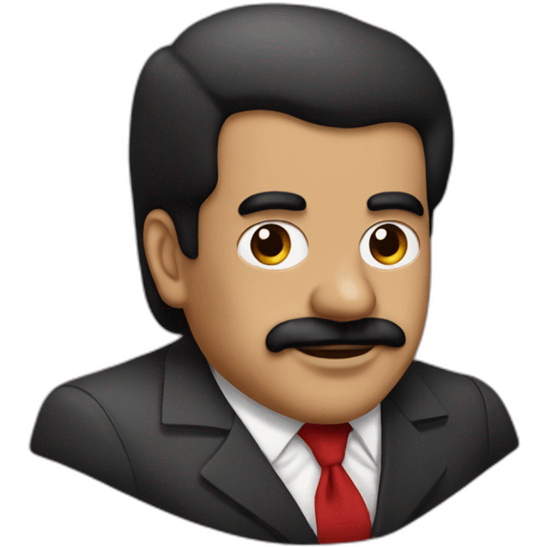 Nicolás Maduro with a clown face emoji