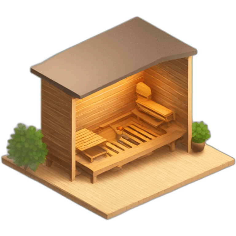 isometric sauna emoji