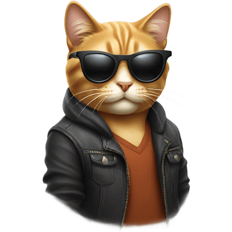 Cat with sunglasses emoji