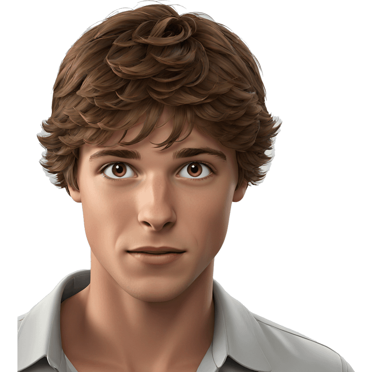 brown haired boy portrait emoji