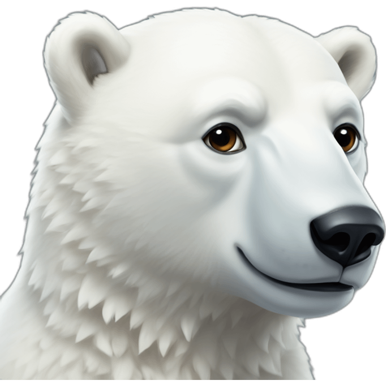 Anthropomorph Young polar bear emoji