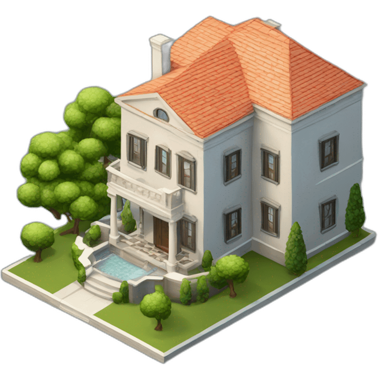 3d-isometric-Mansion-modern emoji