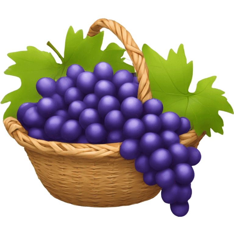 Basket of grapes emoji