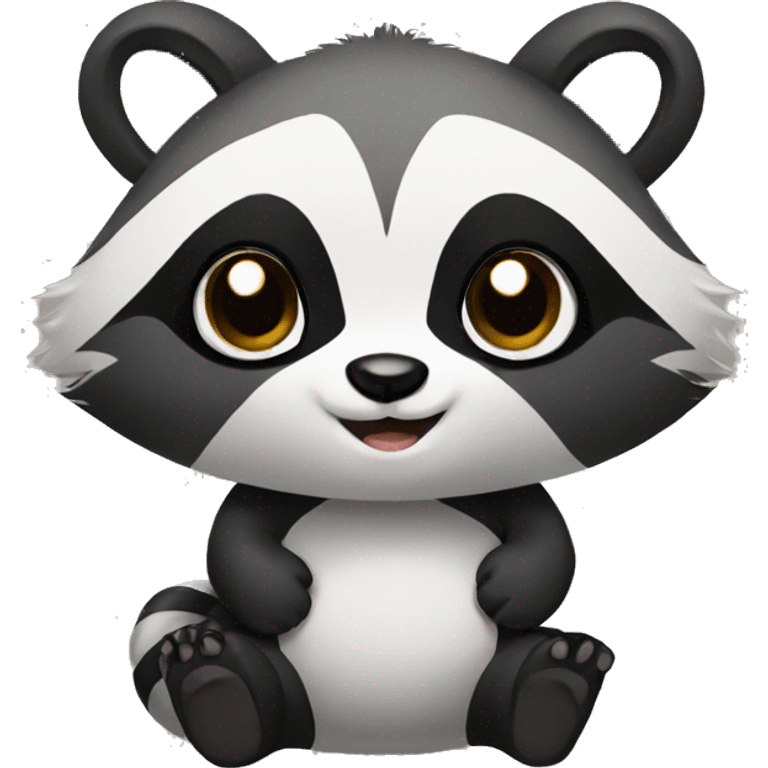 Raccoon panda emoji