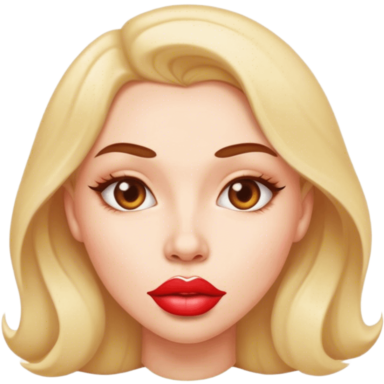 Women with big lips emoji