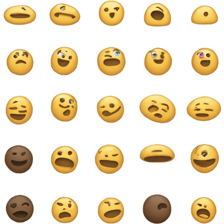 multiple variations of an object emoji