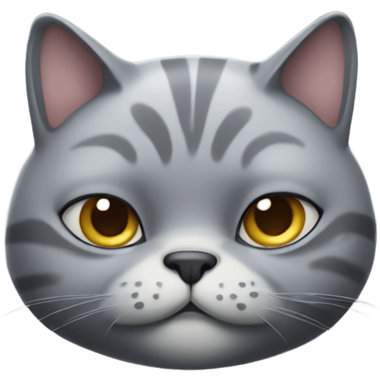 Fat gray cat emoji