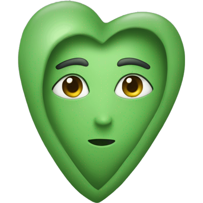 sage green love heart emoji