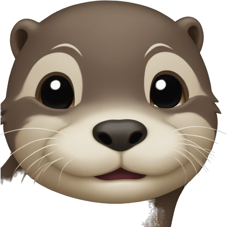 Otter kiss emoji