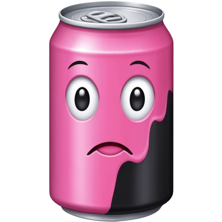 black and pink soda emoji