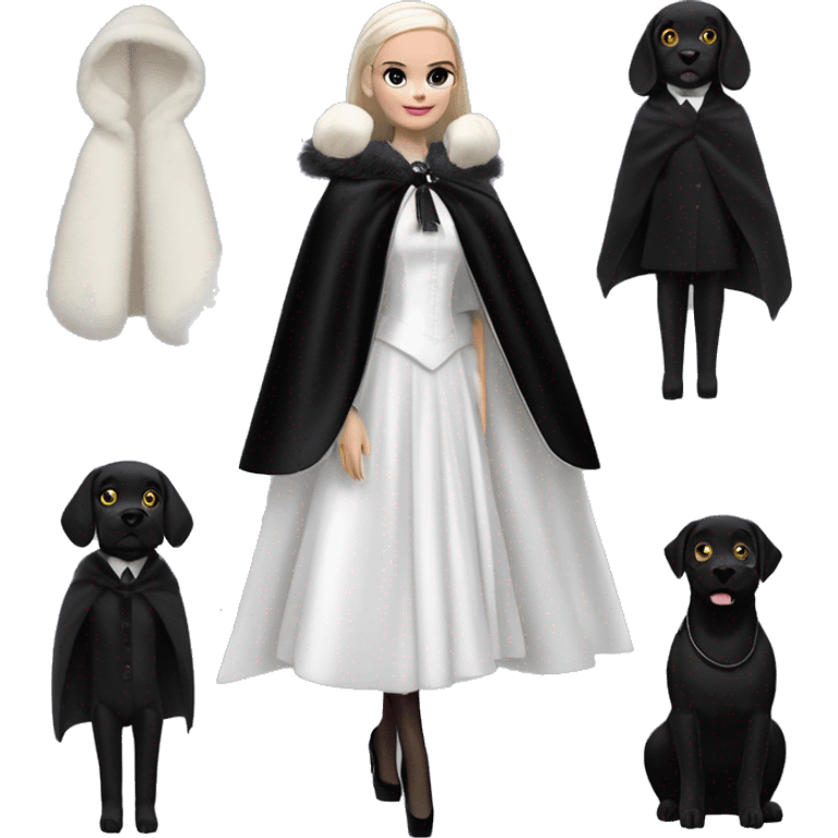 ‘n Fur Barbie, teen Wednesday Addams, cape,veil,funeralwear,showing off, show full body,accessories coat gloves  emoji