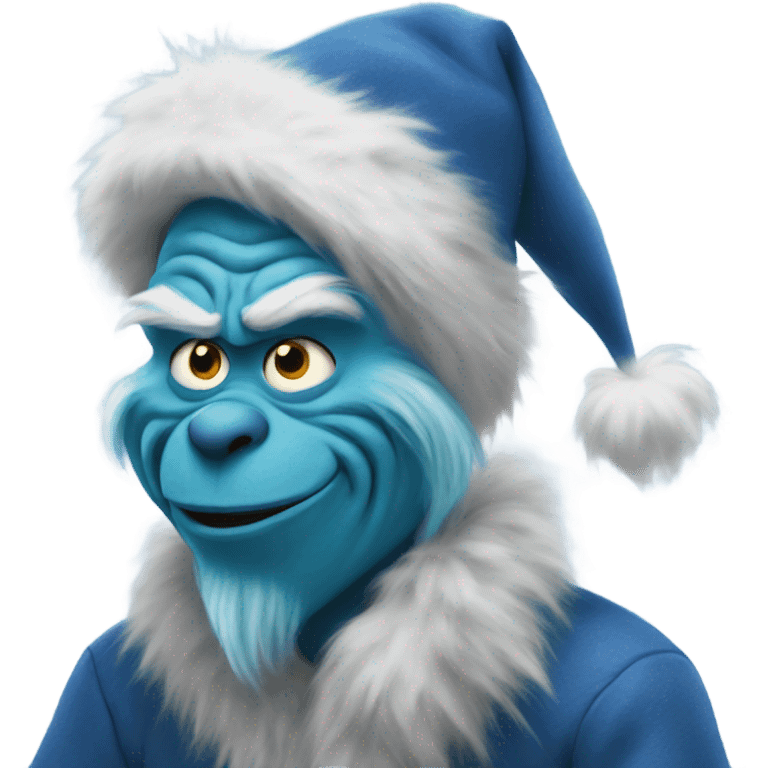 Blue grinch emoji