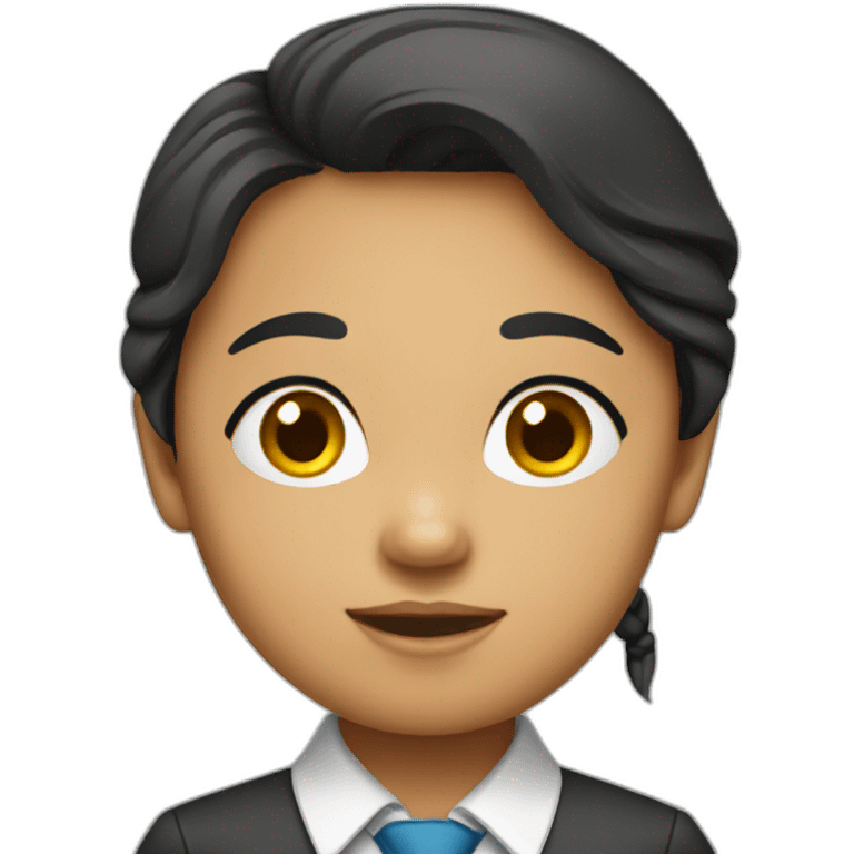 filipino girl wearing tie emoji