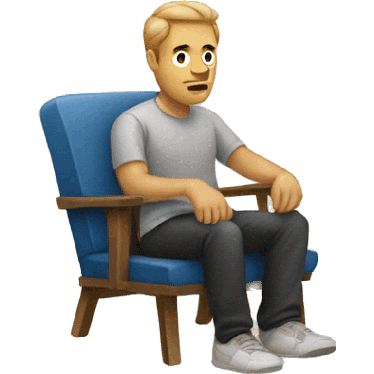 A man sitting on lazy chair emoji