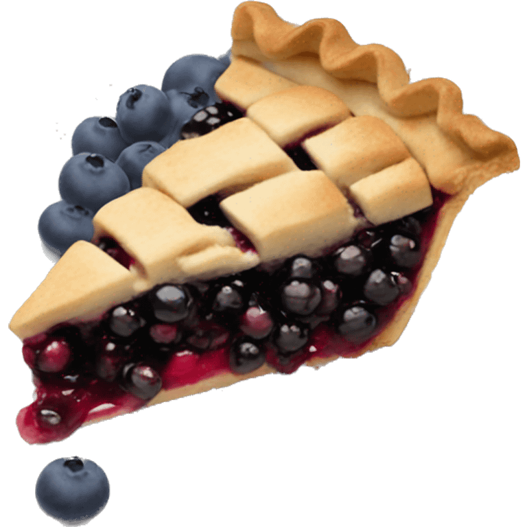 Pie with blueberrys emoji