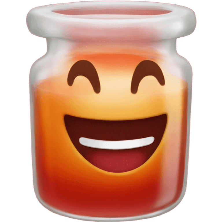 A happy Jell-O shot emoji