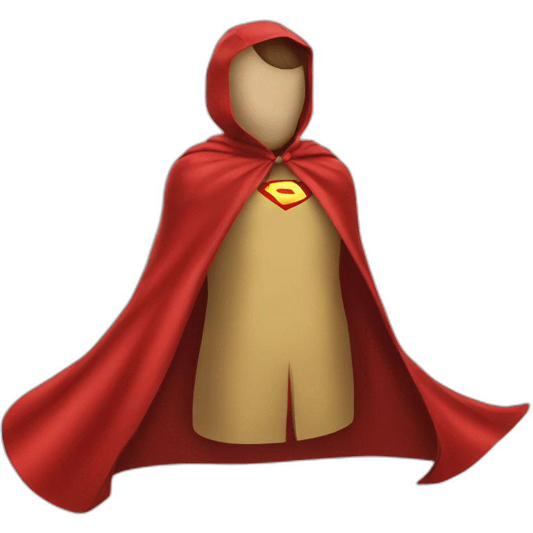 red superhero cape emoji