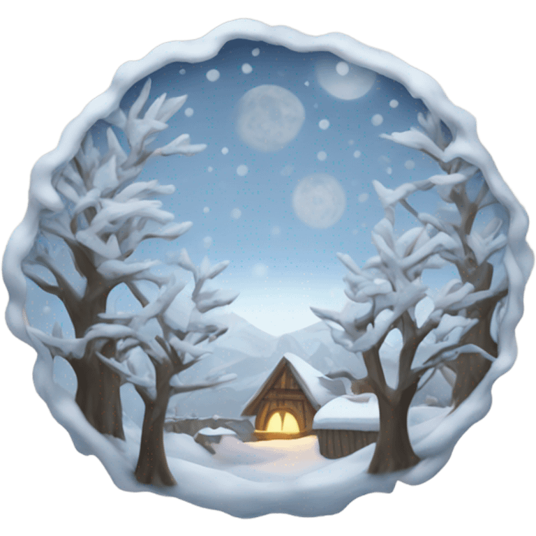 Winter solstice greeting emoji