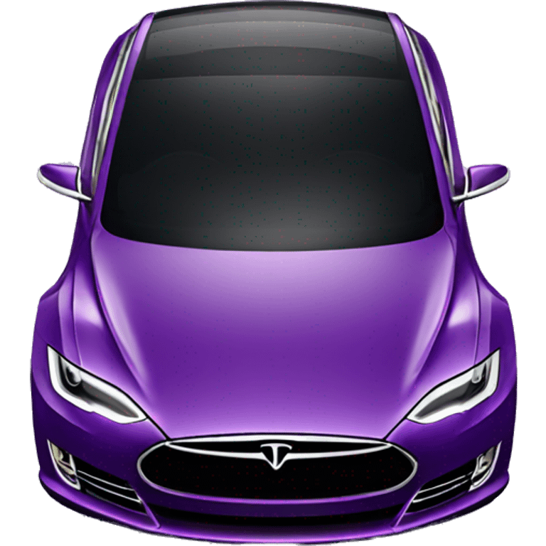 Purple Tesla car emoji