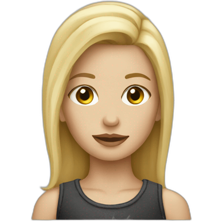 Blonde girl rock drummer emoji