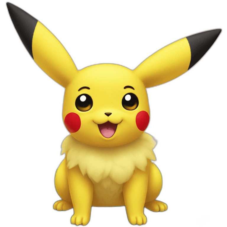 Pikachu sur un mouton emoji