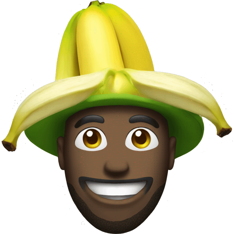 Banana that has the Jamaican hat and is high emoji