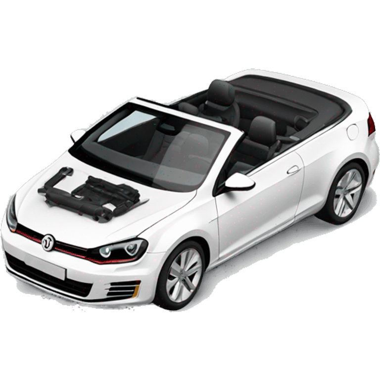 vw golf 6 cabriolet white emoji