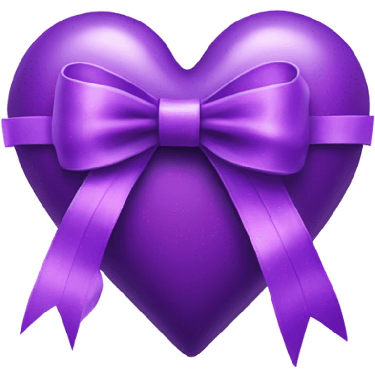 purple Heart with bow emoji