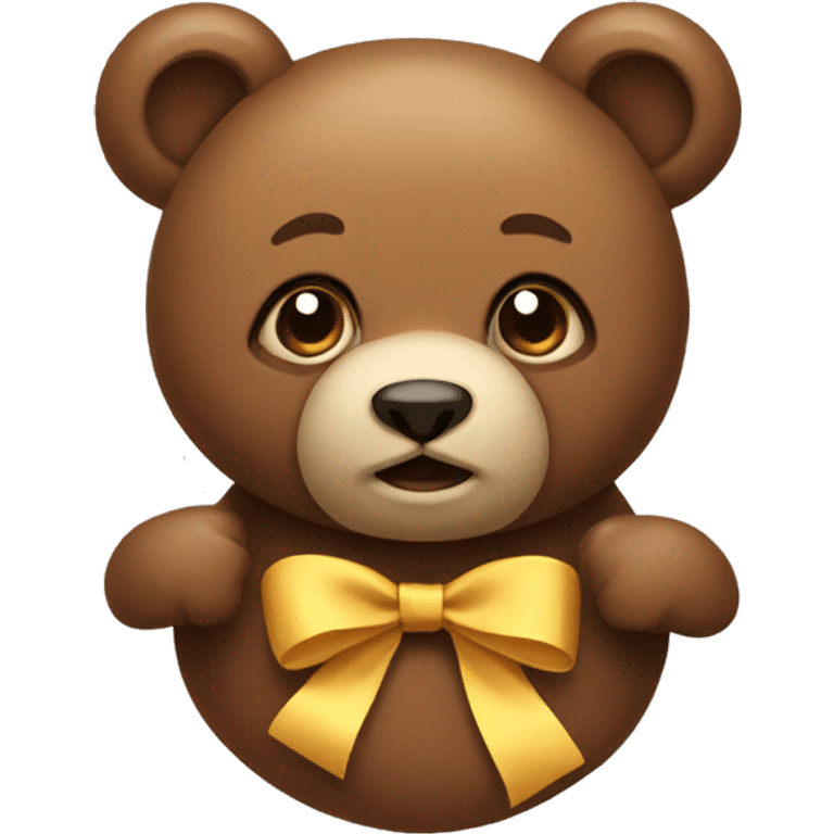 Bear with a bow emoji