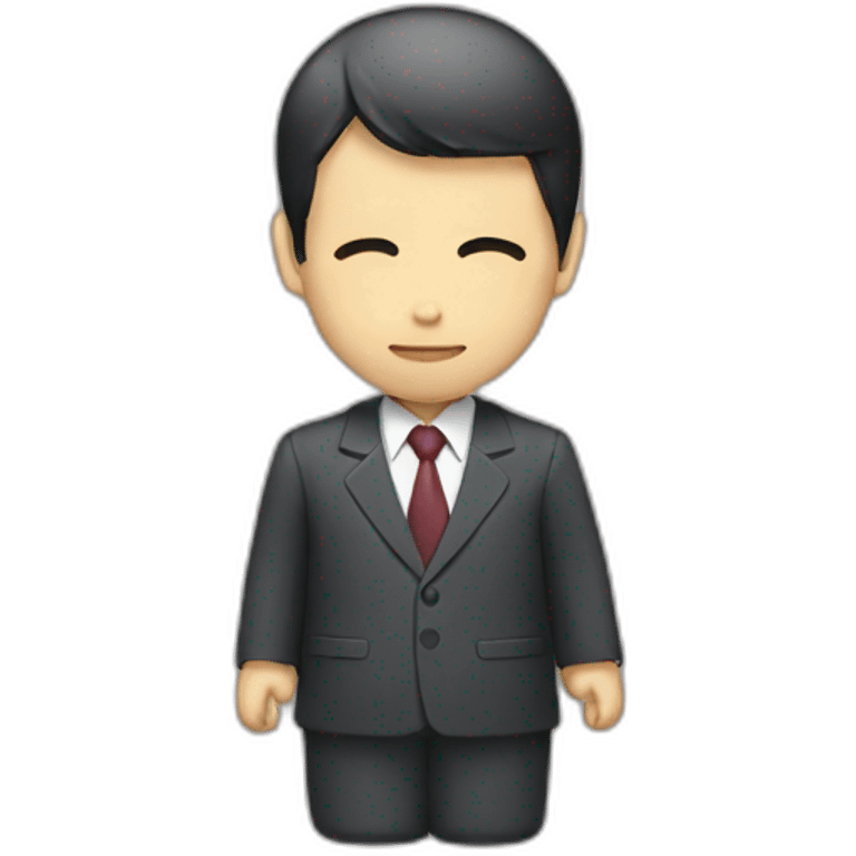 japanese bowing man wearing suits emoji