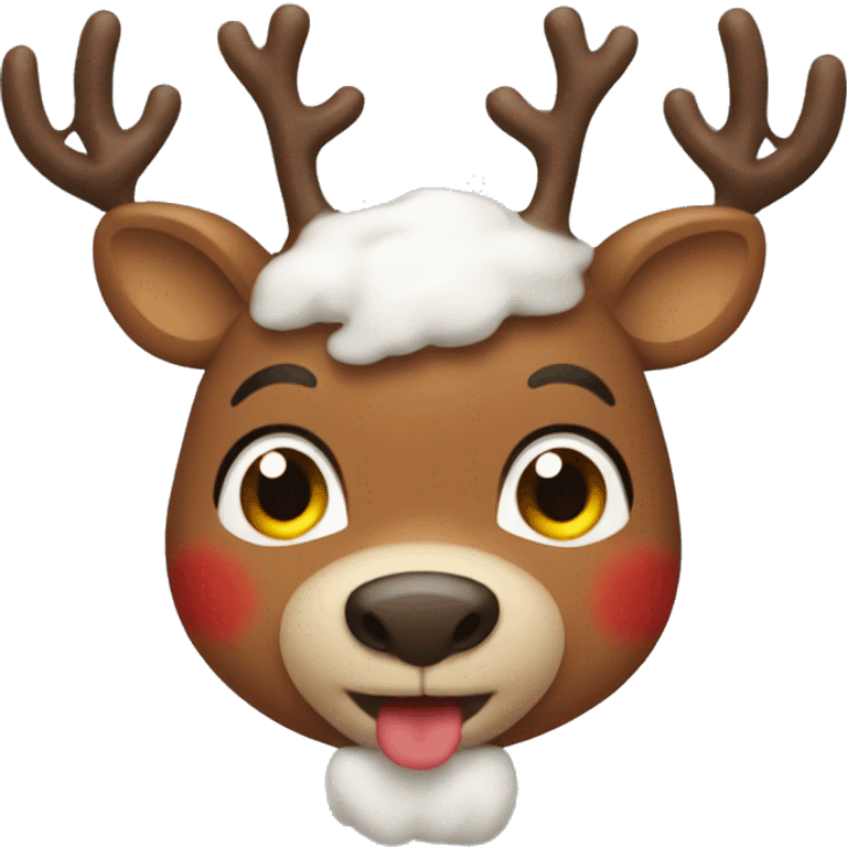 rudolph happy and cute emoji