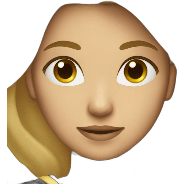 blonde woman with two black cags emoji