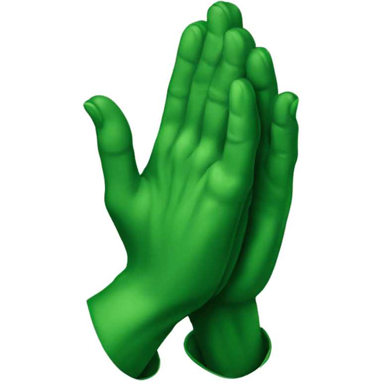 Green praying hands emoji