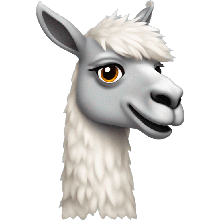 Llama de fuego color gris emoji