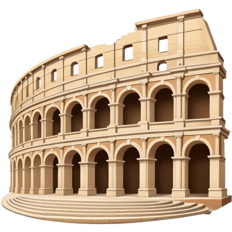 Realistic Pula Arena Landmark Emoji, featuring the grand Roman amphitheater with its large stone arches and well-preserved outer walls. emoji