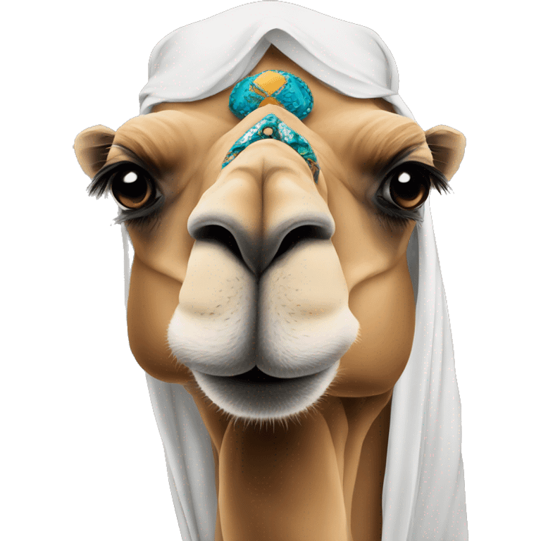 camel face in arabic costume emoji