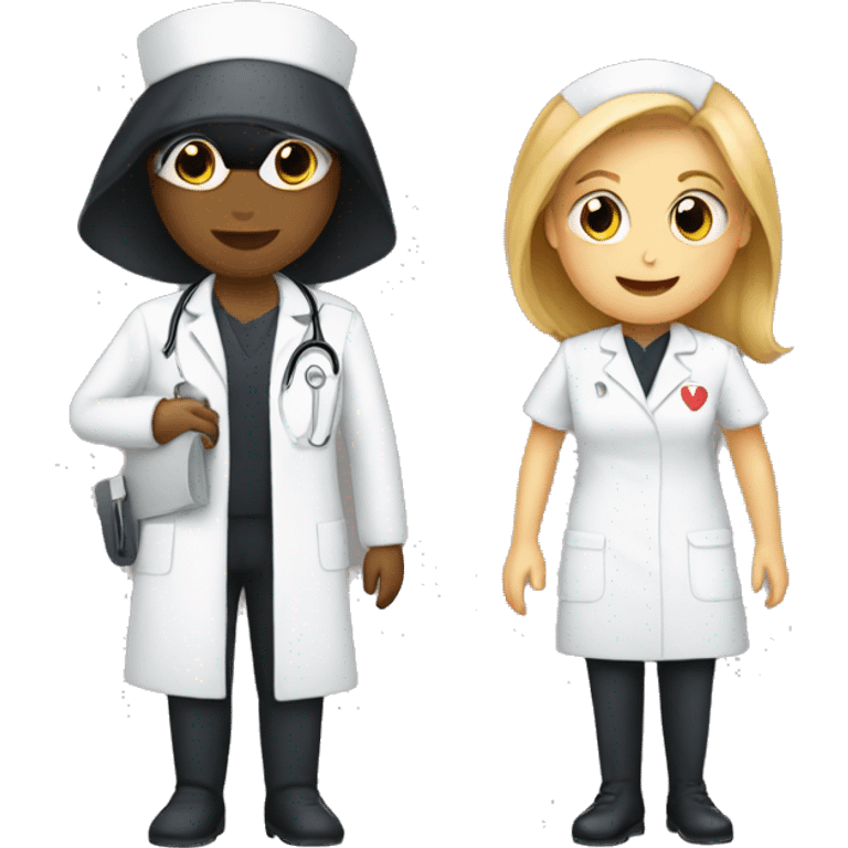 A nurse with a spy emoji