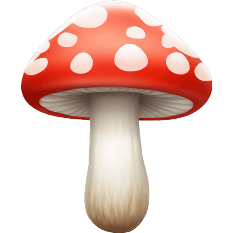 Crystal red and white mushroom  emoji