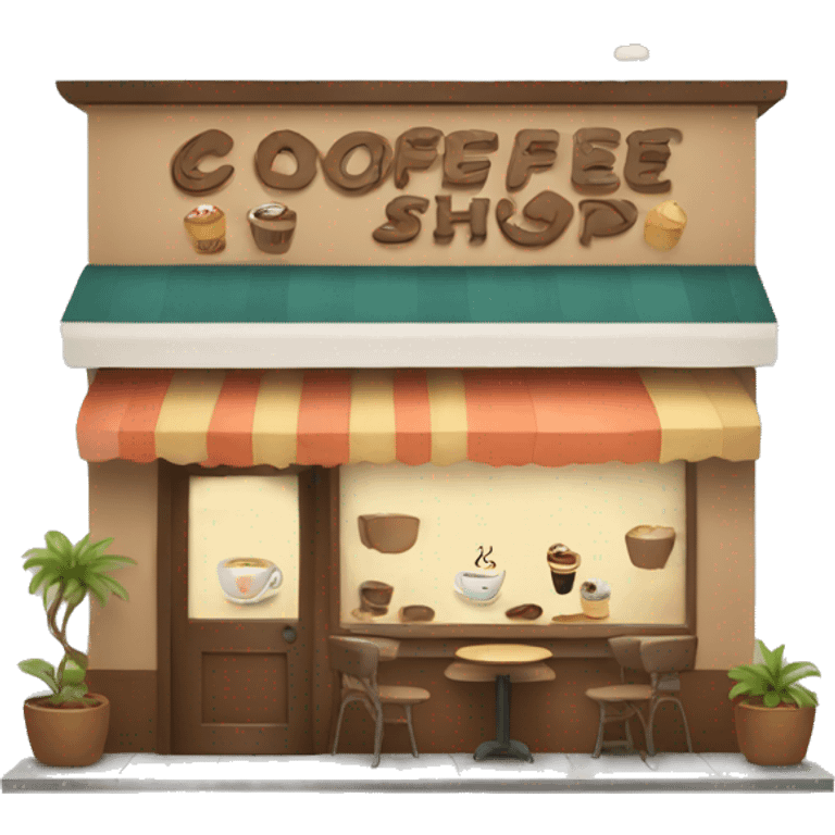 Cute coffee shop emoji