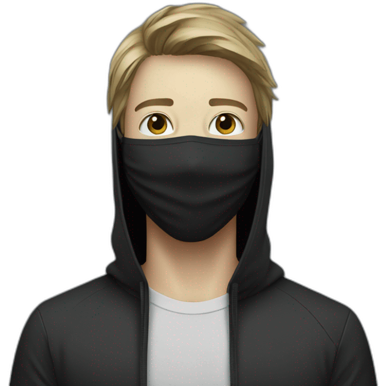 Alan Walker with "#0" on his mask emoji