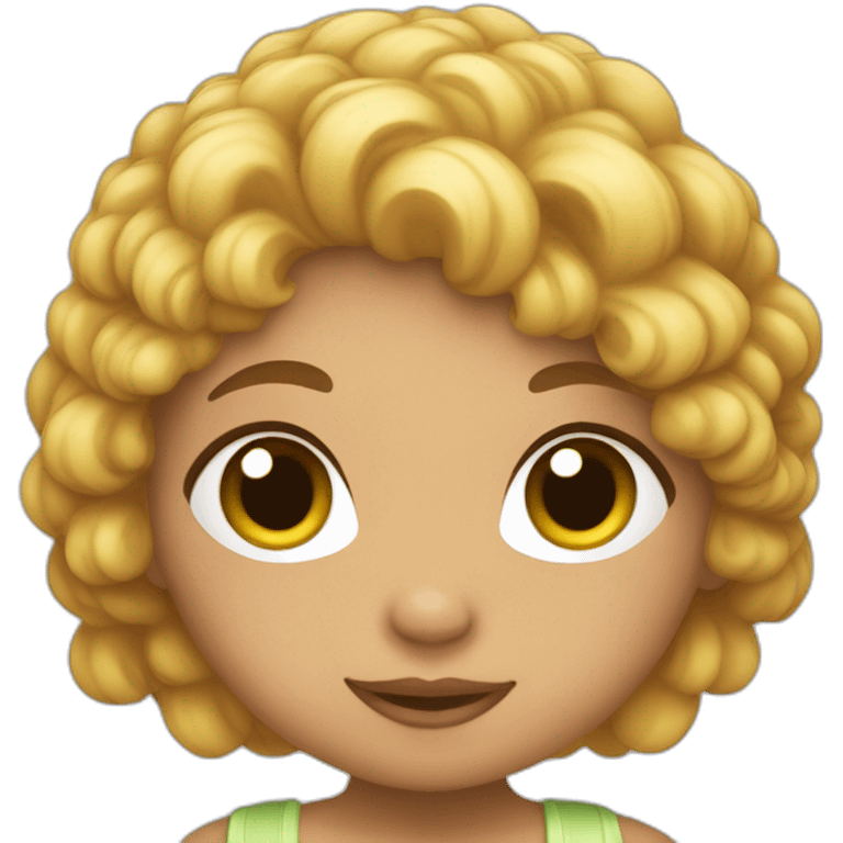 Bebé blanca pelo castaño emoji