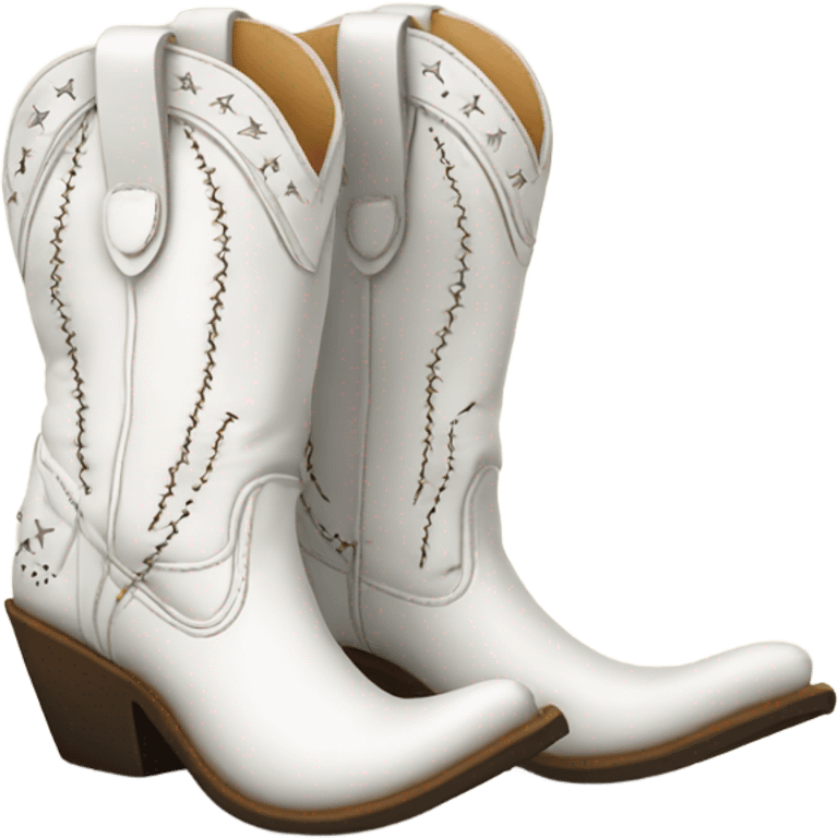 White cowgirl boots emoji